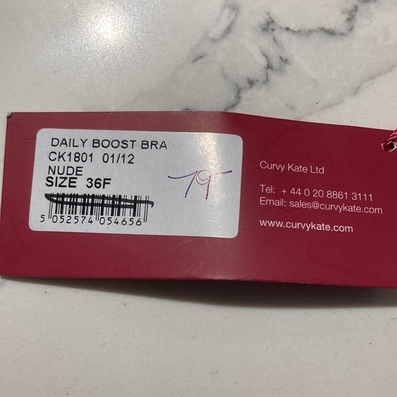 CURVY KATE Sz 36F Daily Boost Bra Light Padding Underwire Bows - Picture 10 of 10